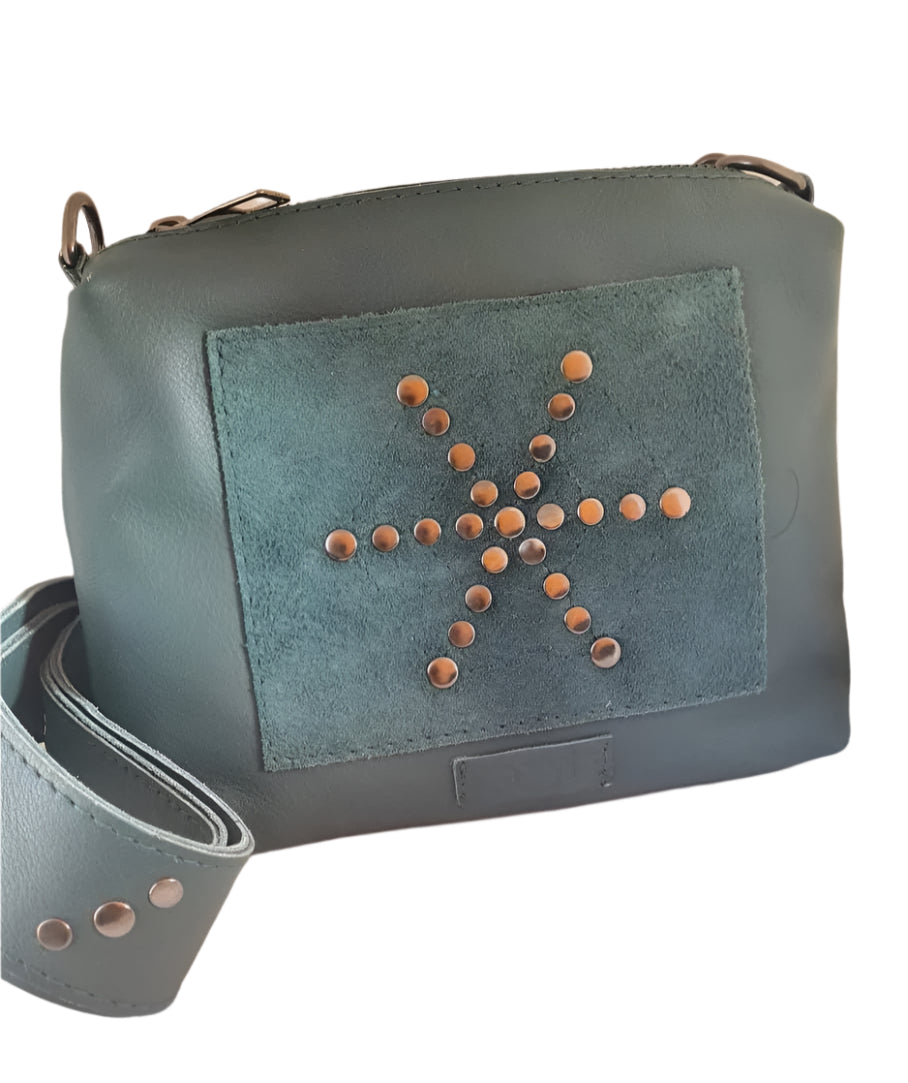 Petroleum Genuine Leather Clutch