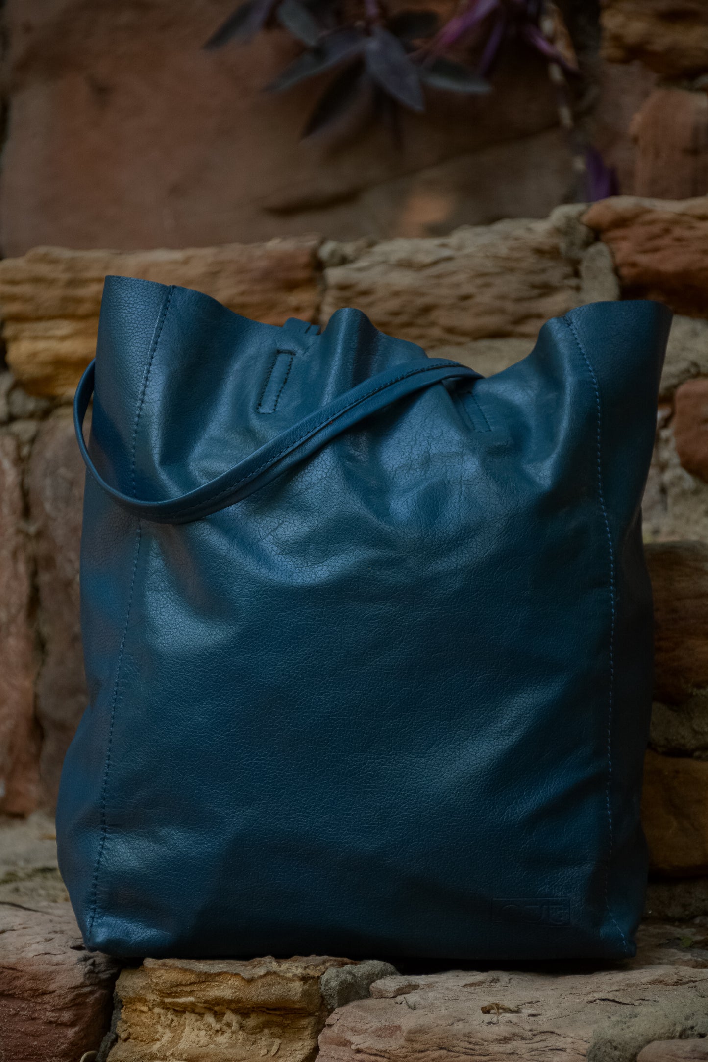 Genuine Leather Bag Blue