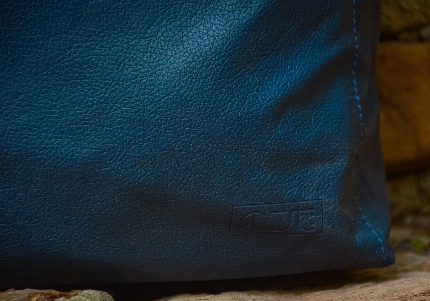 Genuine Leather Bag Blue