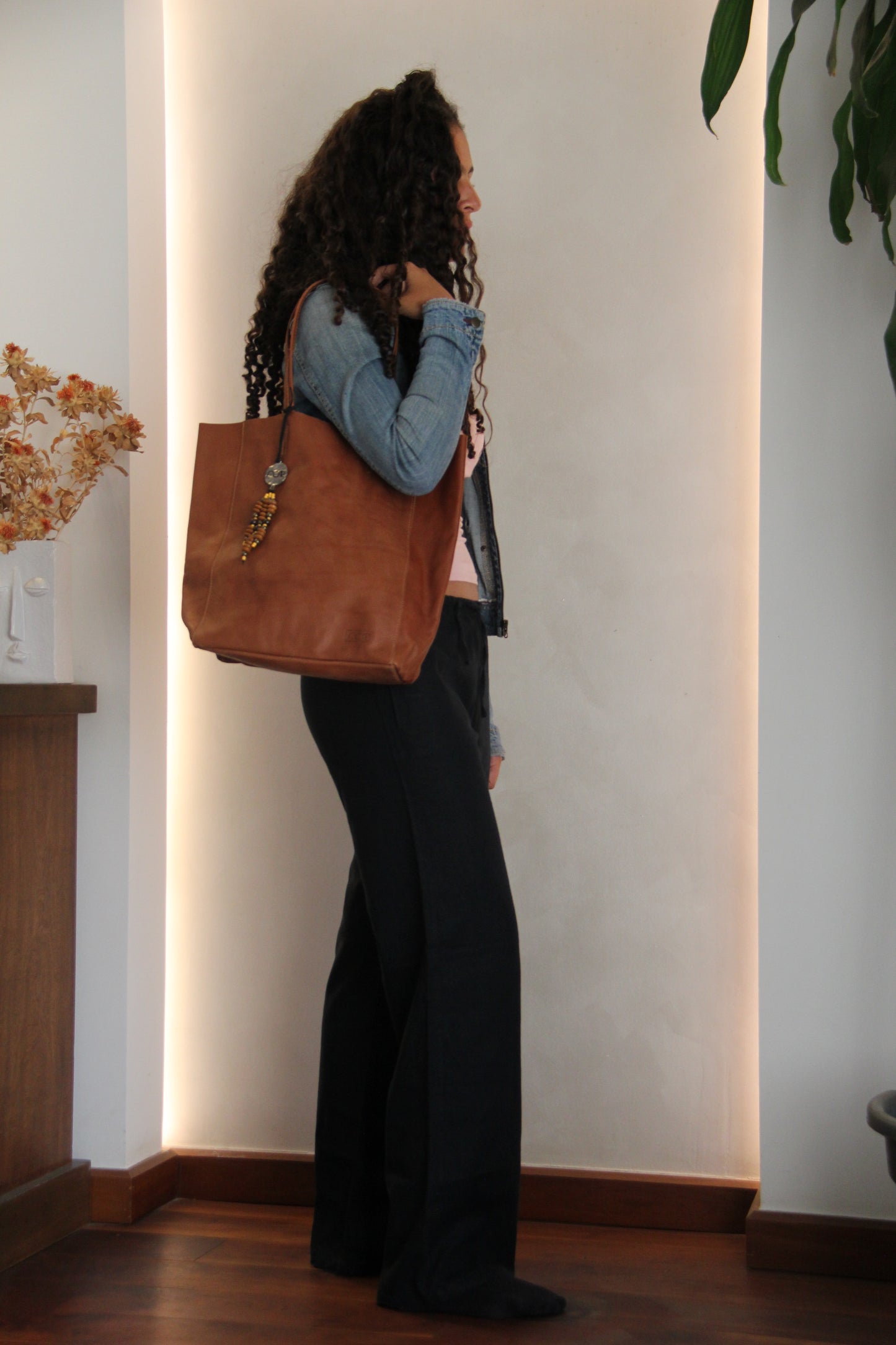 Genuine Leather Bag Camel