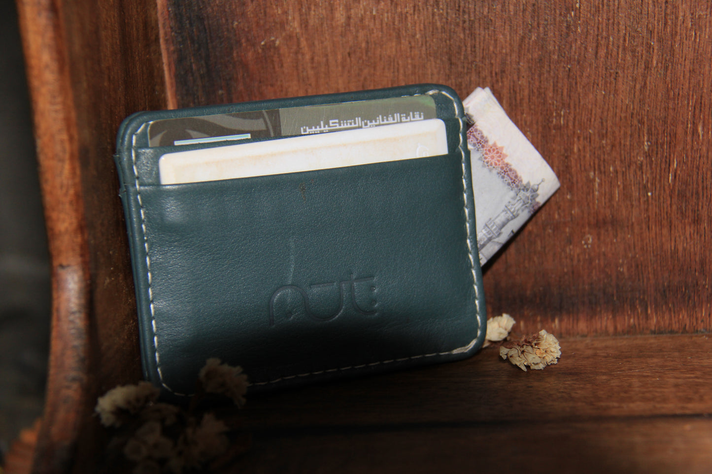 Petroleum Genuine Leather Card Holder