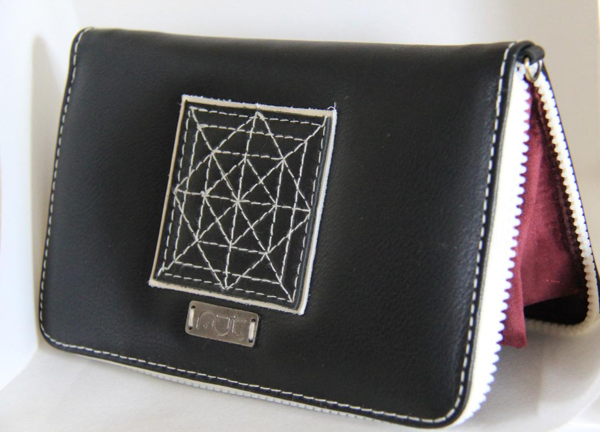 Black Convertible Leather Purse