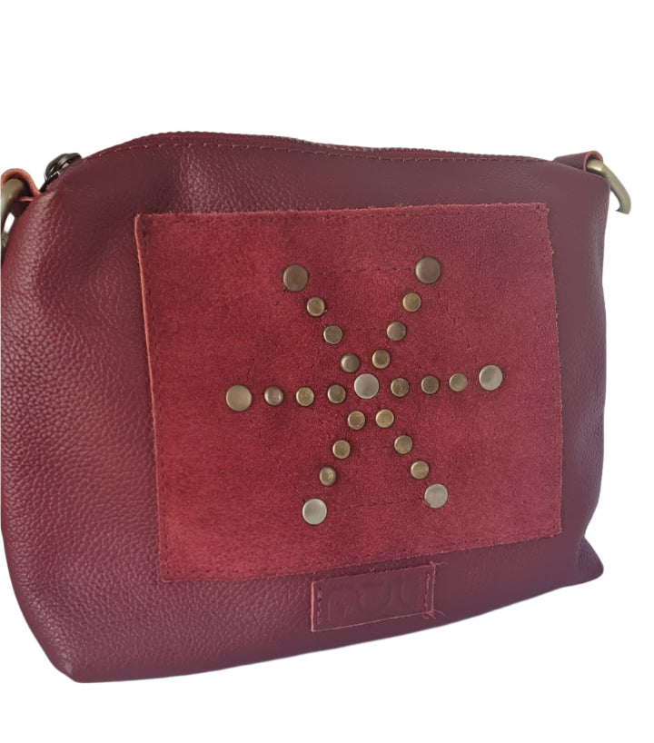Red Genuine Leather Clutch