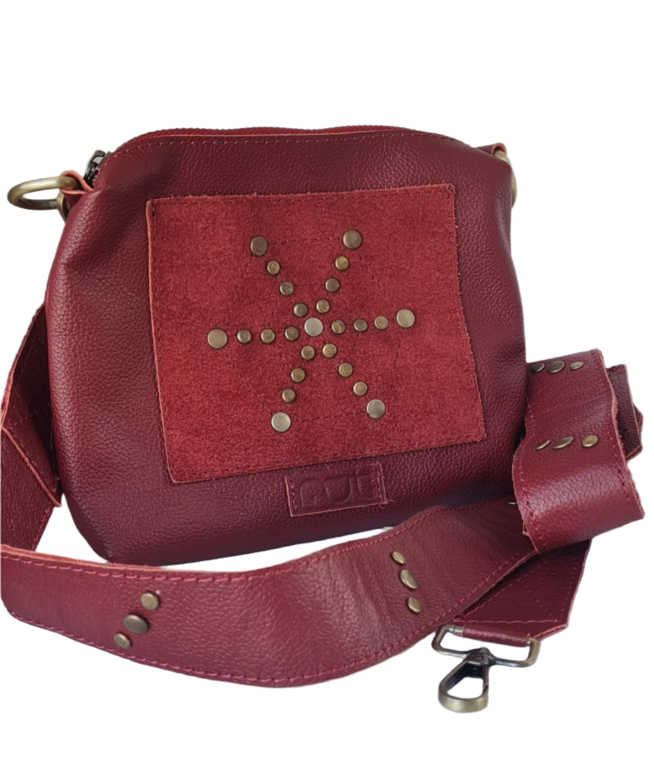 Red Genuine Leather Clutch