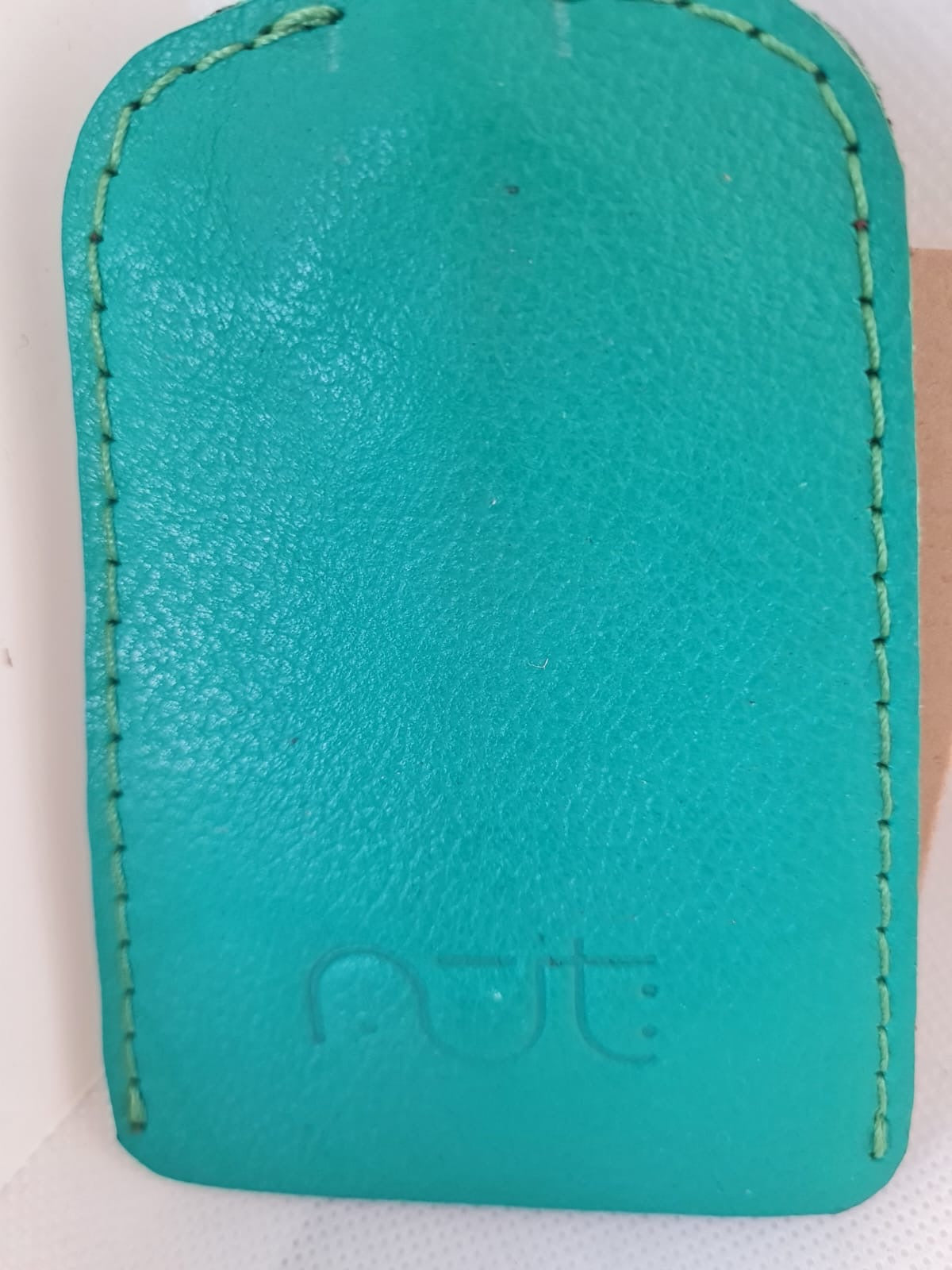 Genuine Leather Keychain- Green