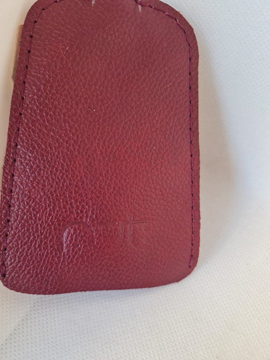 Genuine Leather Keychain- Red