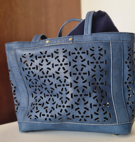 Mashrabiya Bag - Blue