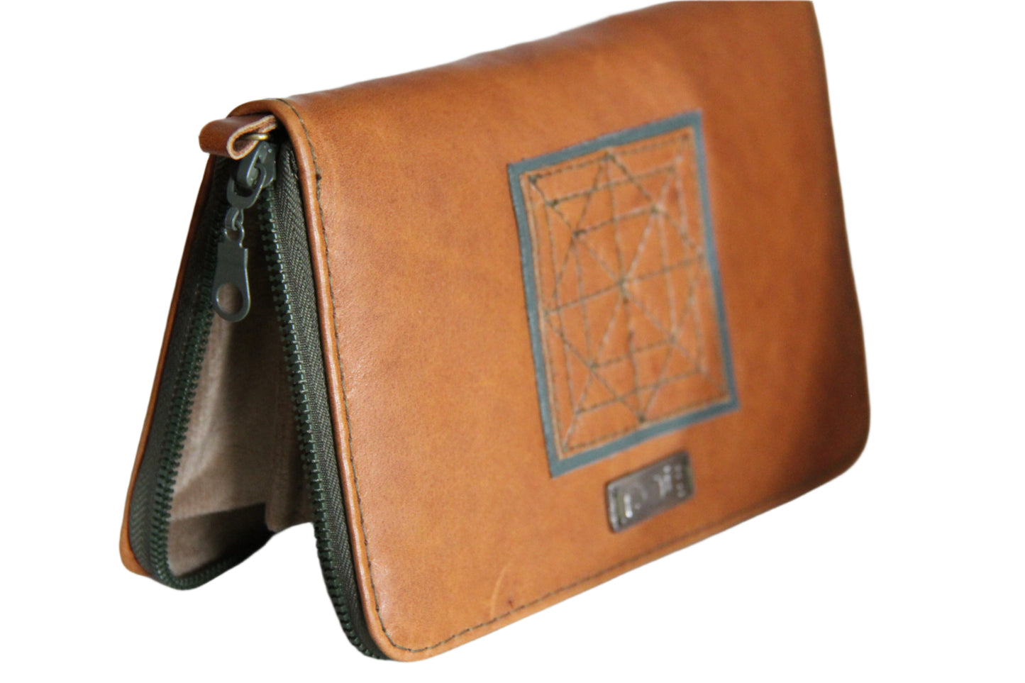 Camel Convertible Leather Purse