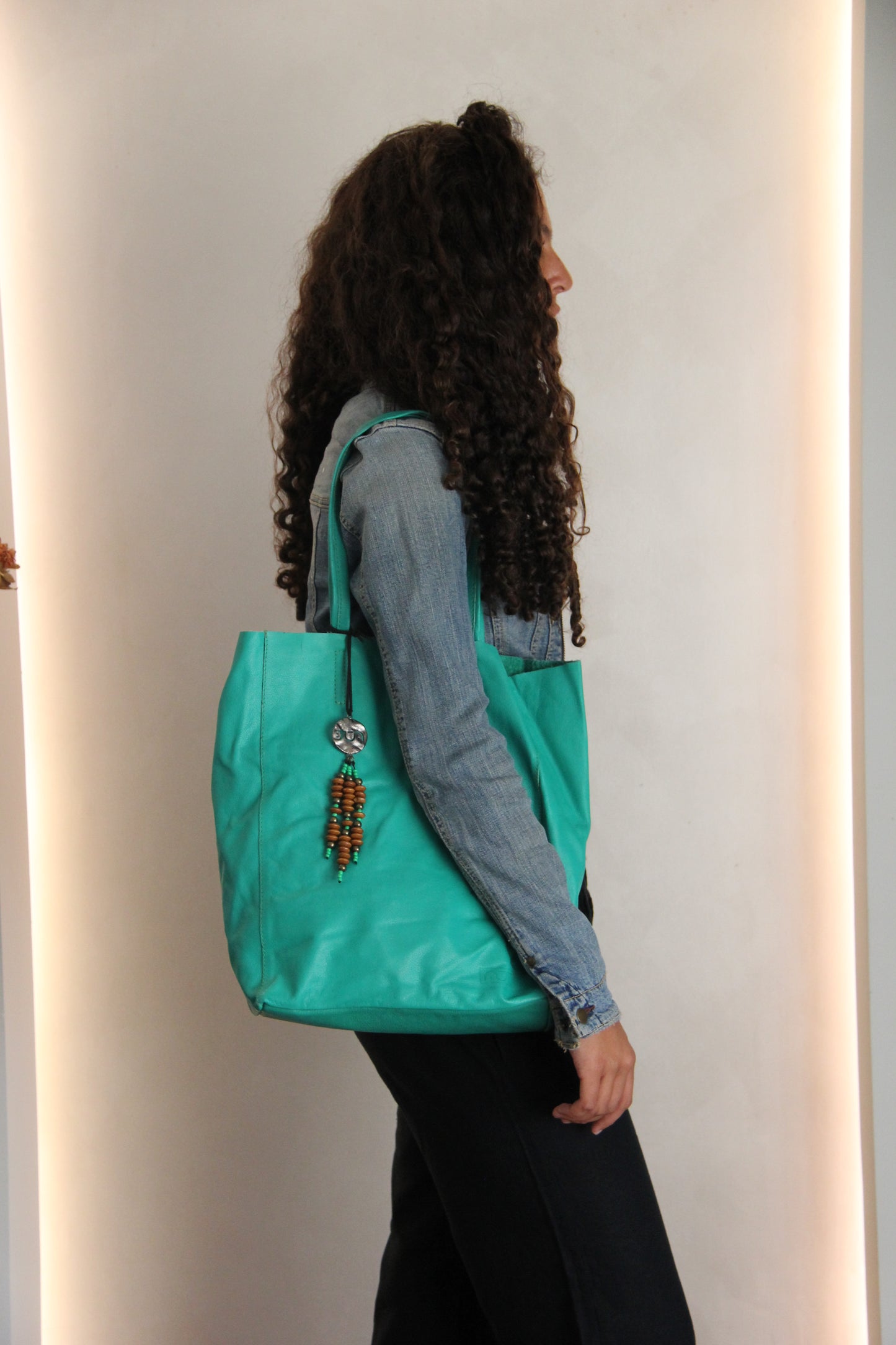 Genuine Leather Bag Green