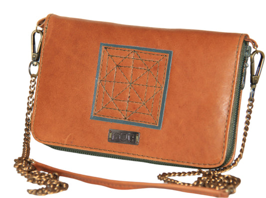 Camel Convertible Leather Purse