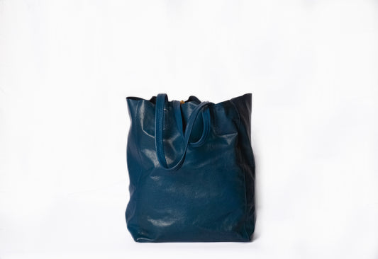 Genuine Leather Bag Blue