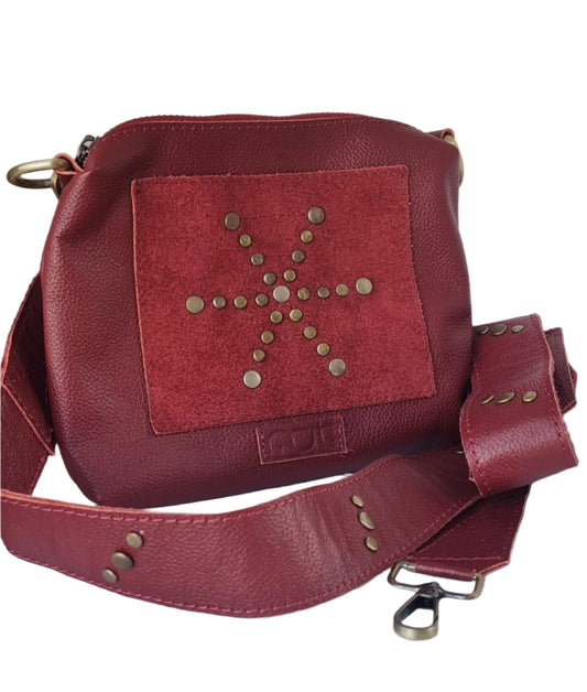 Red Genuine Leather Clutch